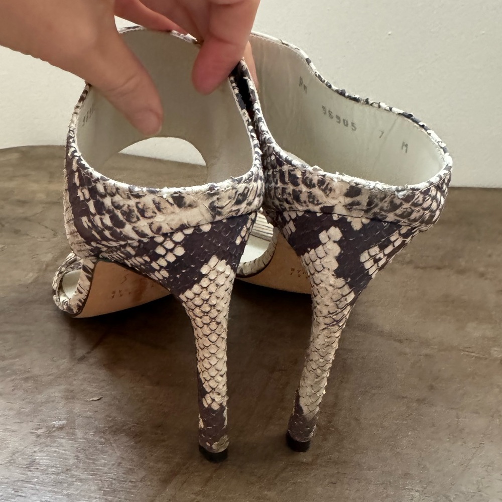 Stuart Weitzman My Slide Python Sandal Heel Size 7 - image 6